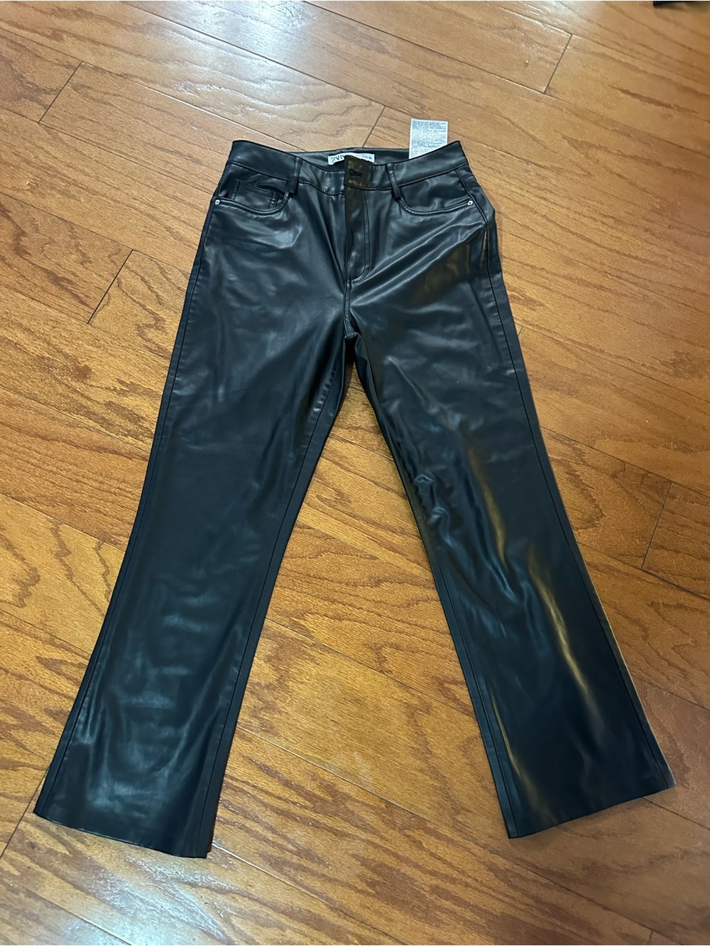 Black Faux Leather Women’s Jeans